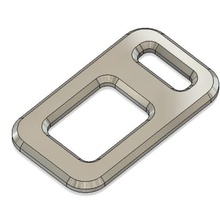 seat belt buckle replacer - keychain tool lammesky design wv passat volkswagen 3d print model - Mito3D