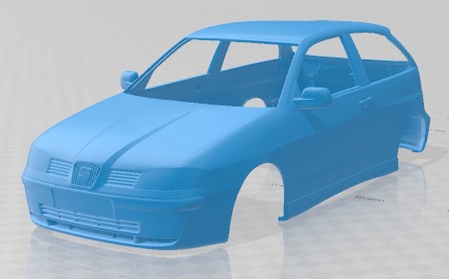 siège ibiza 2001 imprimable corps voiture jeu fente scalextric tamiya rc miniz loisir micro moulé pression 3d print model - Mito3D