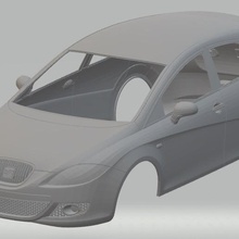 seat leon 2008 yazdırılabilir vücut araba oyun koltuk aslan yuvası scalextric kabuk rc radyo izleme tamiya miniz 1-10 1-32 1-18 G / Ç 3d print model - Mito3D
