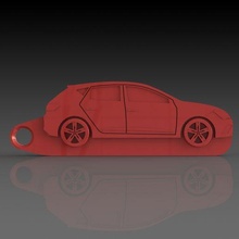 siège Léon clé bague mode voiture voitures anneaux 3d print model - Mito3D