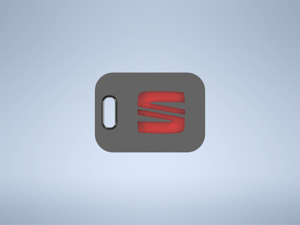 seat logo emblem keychain keyring 3d print model - Mito3D