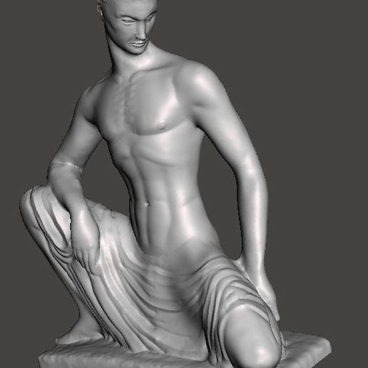 assise Masculin sculptures 3D print model - Mito3D