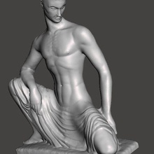 seated male sculptures 3d print model - Mito3D