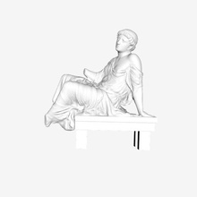 seated woman called barberini suppliant louvre paris art le muse du museum france 3d print model - Mito3D