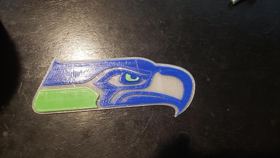 Seattle seahawks logo porte clés Football 3d print model - Mito3D