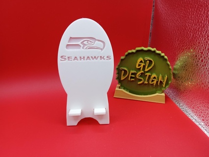 seattle seahawks nfl travel phone stand 3d print model - Mito3D