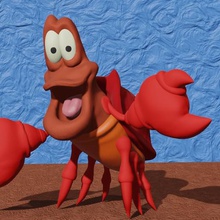 sebastian caranguejo sereia disney filme lagosta desenhos animados brinquedo 3d print model - Mito3D