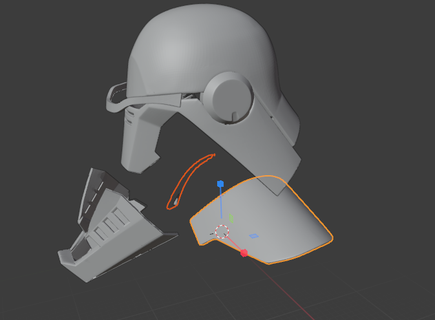 Schwester Schulter Pads Mode Cosplay Krieg Sterne Helm 3d print model - Mito3D