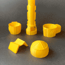 secret box submarine game lock yellow beatles assemble mechanical mechanic twist 3d print model - Mito3D
