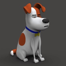 vida secreta de las mascotas max fan art lindo pack secretlifeofpets slop dibujos animados juguete perro animal 3d print model - Mito3D