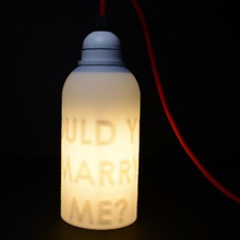 mensagem secreta lâmpada iria se casar comigo casa 3d print model - Mito3D