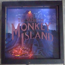segreto scimmia isola 3d glow rama diorama Guybrush guidato luce mischia immagine Threepwood arte 3d print model - Mito3D
