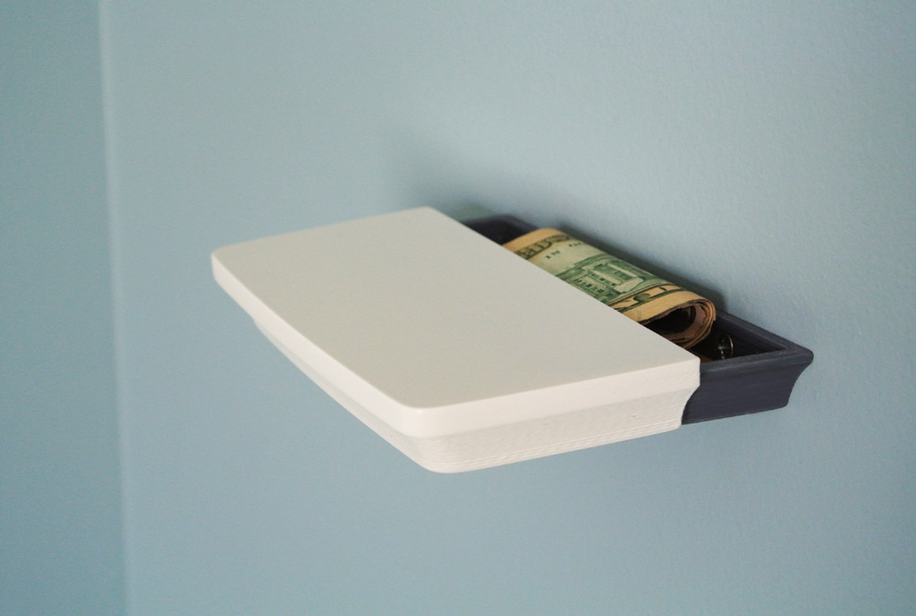 secret stash shelf Home hide money wall mount home gadget 3D print model - Mito3D