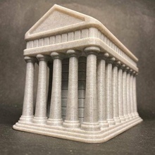 segredo têmpora caixa arquitetura colunas romanos Roma Grécia gregos templos antiguidade porquinho banco 3d print model - Mito3D