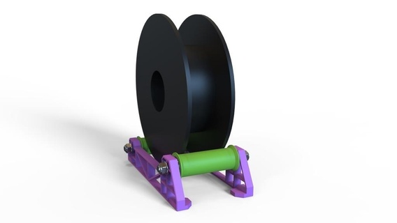 section spool holder 3d print model - Mito3D