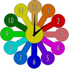 sector modern clock art pendulum time hour 3d print model - Mito3D