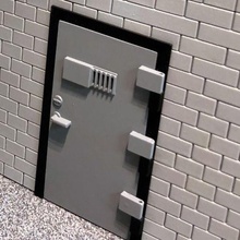 secure door jail dioramas game playsets 3d print model - Mito3D