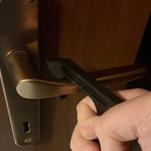 security hook- hands free door opener button pusher gadget covid19 hook safety virus 3d print model - Mito3D