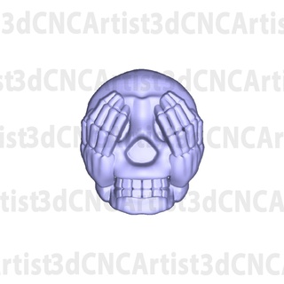 see evil skull cnc mold making 3d printing craft molds chocolate bath bomb accessory embellishment hear cabachon magnets halloween print high poly silicone plaster resin 3d print model - Mito3D