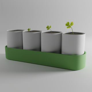 Samen wachsend Vasen Vase wachsen Saat Tablett 3d print model - Mito3D