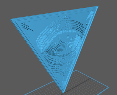 seeing eye cnc relief Art all seeing eye cnc relief  3d print model - Mito3D