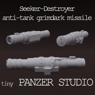 seeker destroyer anti tank escuro míssil atgm 42k imperial guarda astra militarum espaço marinho adepto astartus tanque caçador assassino 3d print model - Mito3D