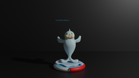 seel presupported 3d print model Game dewgong pokemon ice water cold pokedex pokeball ash pikachu eevee miniature pokeminismania seal 3d print model - Mito3D