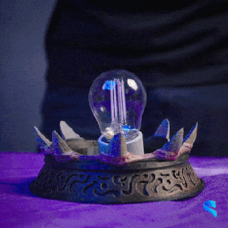 seer crystal ball lamp rpg witch wizard wizardry sorcery future telling light magic hand mystic 3d print model - Mito3D