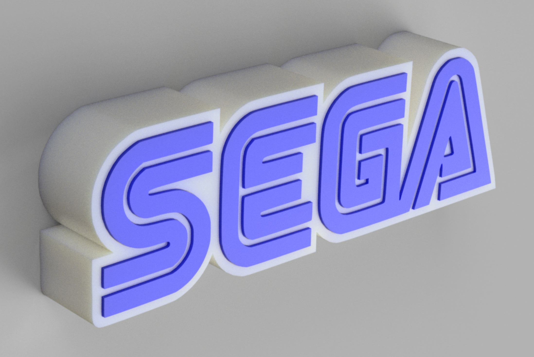 Sega 3d Logo Konsole Video Dekoration retro 3D print model - Mito3D