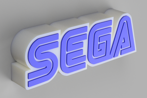 Sega 3d Logo Konsole Video Dekoration retro 3d print model - Mito3D