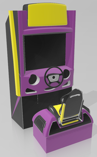 sega tournée voitures arcade machine rétro 3d print model - Mito3D