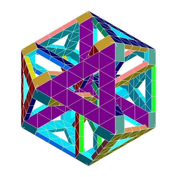 segerman cuboctahedral polyknot 1 art albert p carpenter art henry knot knots math steam stem topology science 3D print model - Mito3D