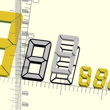 segment paramétrique openscad 7 étalonnage tester chiffres 3d print model - Mito3D