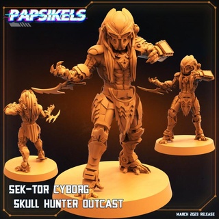 sek-tor cyborg skull hunter outcas predator mortal combat prey 3d print model - Mito3D