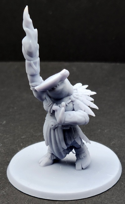 selachisch schaufelkopf hai zauberer spiel fantasie ttrpg kreatur miniatur tischspiele base figur mini unterstützt dungeons monster gaming rollenspiel insel stammes 3d print model - Mito3D