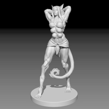 selencal - primitivo gioco guerriero forte donna di sesso femminile scifi fantasia figurina carattere leone art anima dnd 3d print model - Mito3D