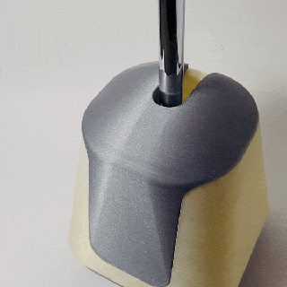 self closing Toilette Bürste Halter Unterstützung 3d print model - Mito3D