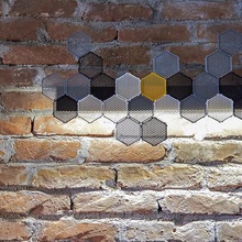 self-locking-Modul honeycomb Architektur 3d print model - Mito3D