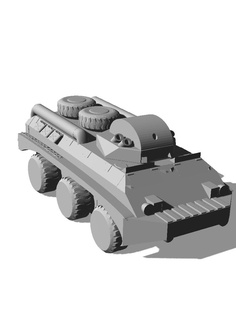 self made btr tanque exército imitação 3d print model - Mito3D