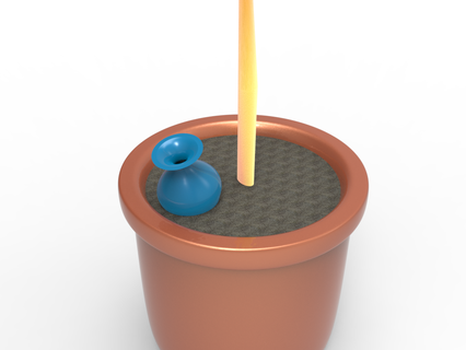 self-watering plant plug watering plants right amount water self planter vase pot 3d print model - Mito3D