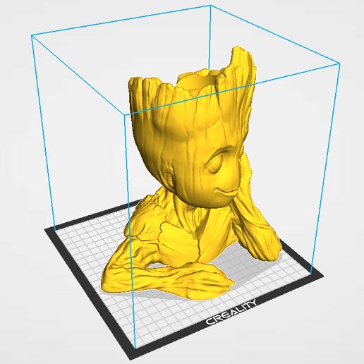 self-watering pot baby groot 3D print model - Mito3D