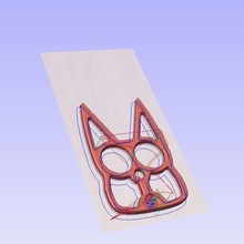 autodifesa gatto nocche della catena chiave gioielli i portachiavi le cat 3d print model - Mito3D