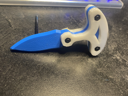 défense pousser dague dague pousser dague couteau défense dissimulable 3d print model - Mito3D
