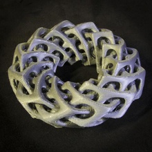 self-intersecting torus twist art band ring loop doughnut interlocking interlaced math 3d print model - Mito3D