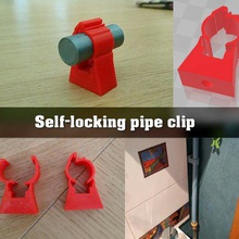 self-locking wall clip 16mm pipe tool tools water mount pvc plumbing pipes 3d print model - Mito3D