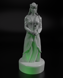 seljuk queen chess turkish figurine turkey history islam turkiye 3d print model - Mito3D