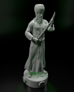 seldjoukide sultan échecs arabe figurine l'histoire Islam Roi 3d print model - Mito3D