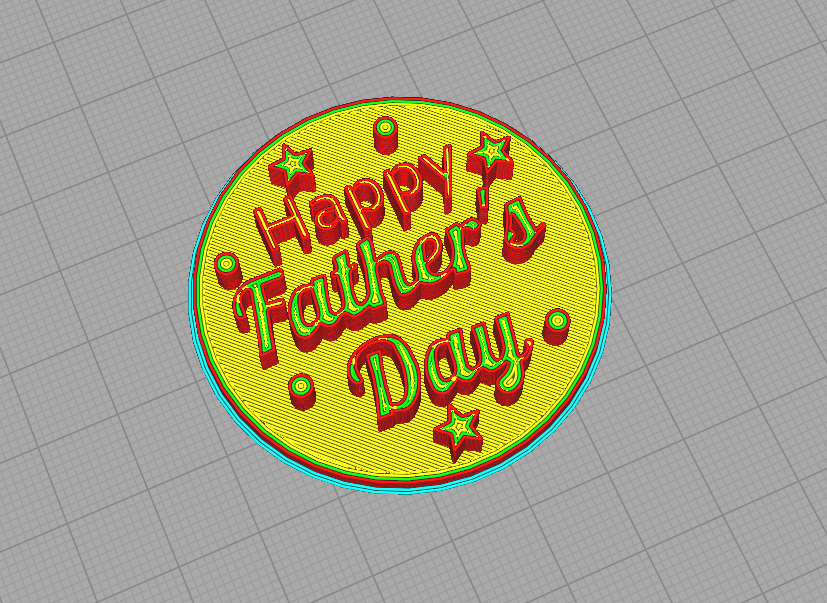 sello del peder mutlu babanın gün pul Cortador babalar kurabiye kesici 3D print model - Mito3D