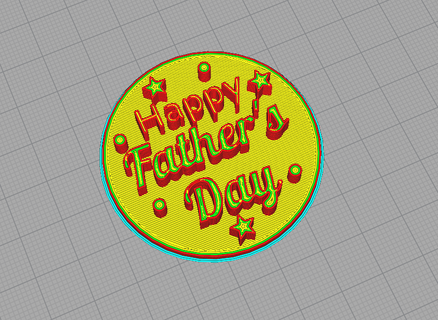 Sello del padre feliz pai carimbo cortador pais biscoito papai 3d print model - Mito3D