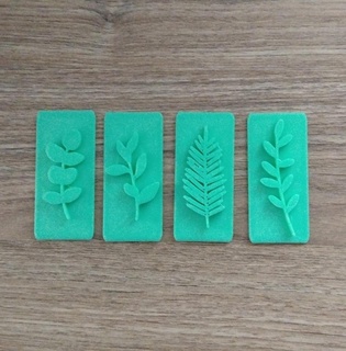 sellos sello hojitas Galleta cortador hojas ramitas porcelana cielo pequeño 3d print model - Mito3D
